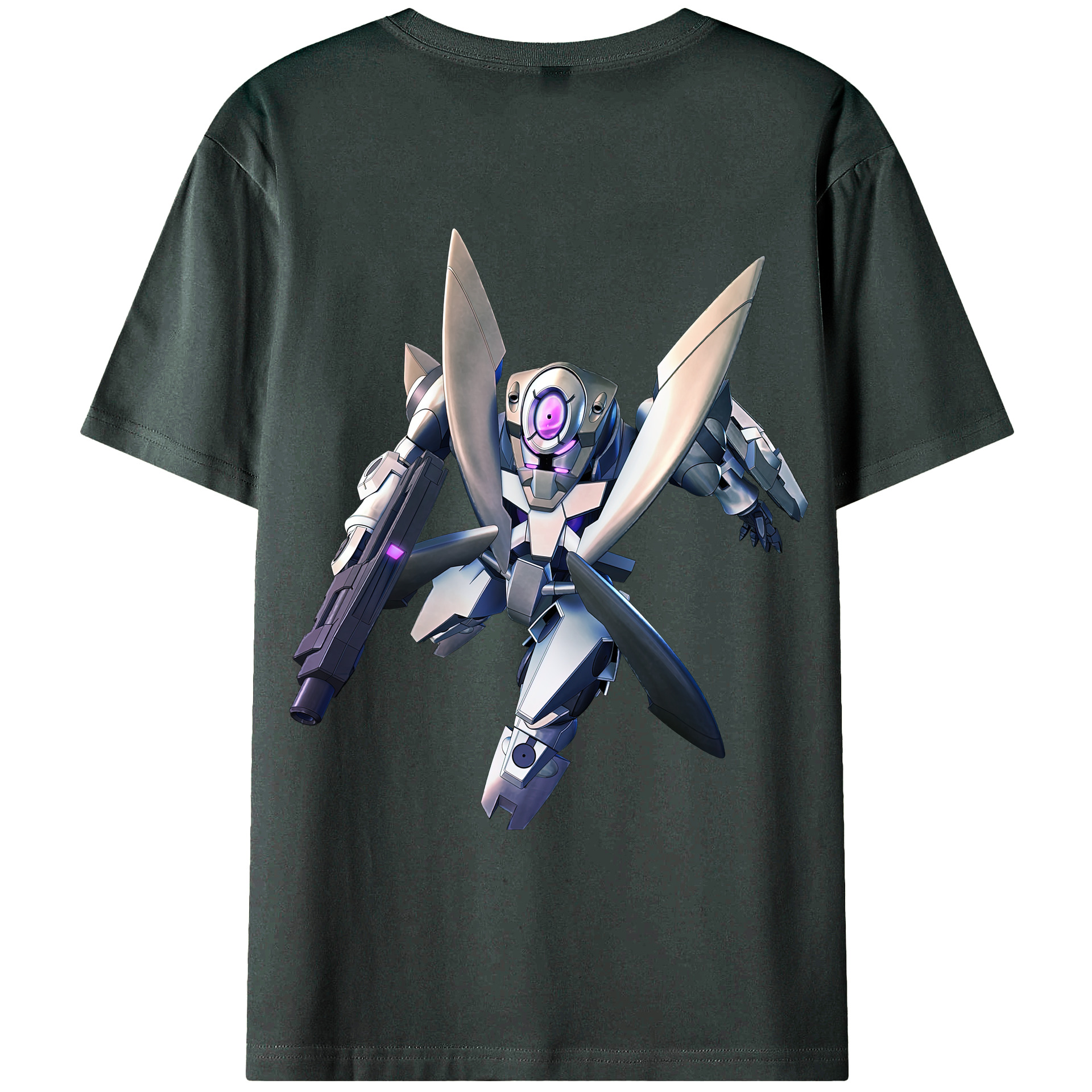（画像用） 機動戦士ガンダム Mobile Suit Gundam 綿100％ メンズ半袖Tシャツ（バックプリント） 通気性